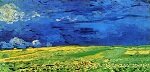 Винсент Виллем Ван Гог Овер 1890г, Пшеничное поле под облачным небом. ван-гог.рф